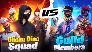 Dhanu Dino Team Vs Dhanu Dino Guild DINO’S Top Players  4 VS 4 Match in Free Fire Max in Telugu [upl. by Anirhtak]