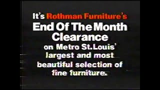 1987 Rothman Furniture commercial [upl. by Nnylaehs238]