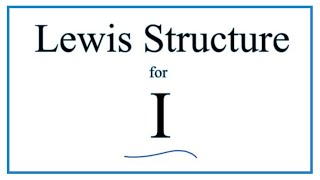 How to Draw the Lewis Dot Structure for I Iodine [upl. by Millan]