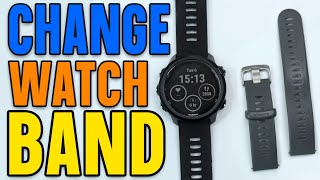 How To Change The Band on a Garmin Watch  Forerunner 245 Strap Replacement from Aliexpress [upl. by Logan155]