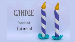 Easy and quick tutorial on How to make fondant CANDLES [upl. by Hayton]