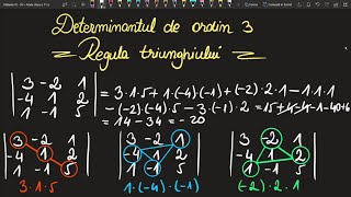 Regula triunghiului determinanti de ordin 3 exercitii rezolvate clasa a 11 aInvata Matematica Usor [upl. by Celtic]