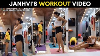 Janhvi Kapoors mid shoot WORKOUT video goes VIRAL [upl. by Murton]