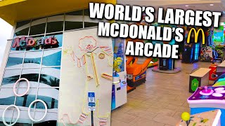 Playing Games at the Worlds Largest Mcdonalds ARCADE [upl. by Eerot]