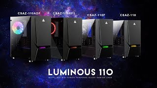 AZZA MICRO ATX MIDTOWER  LUMINOUS 110 [upl. by Atinob]