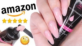 DIY TESTING THE 1 POLYGEL NAIL KIT ON AMAZON PRIME [upl. by Devinna]