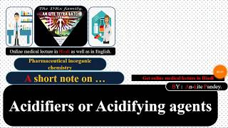 Acidifiers  Acidifying Agent  Dil Hydrochloric acid  Ammonium chloride  In Hindi [upl. by Elora50]