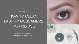 How to clean Lashify Gossamers for ReuseDetailed Version DIY Lash Extension System [upl. by Athenian85]