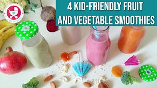 4 Kidfriendly Fruit and Vegetable Smoothies [upl. by Murton]