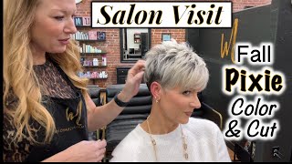 Salon Visit  Fall Pixie Color amp Detailed Cut Instructions [upl. by Omero]