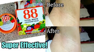 88 Total White Underarm Whitening Deodorant Cream Review [upl. by Sophey]