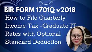 Quarterly Income Tax Return Third Quarter 2024 Graduated Rates with Optional Standard Deduction [upl. by Manup]