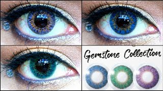 Air Optix Gemstone Collection Contact Lens Review  Turquoise True Sapphire amp Amethyst [upl. by Susumu576]