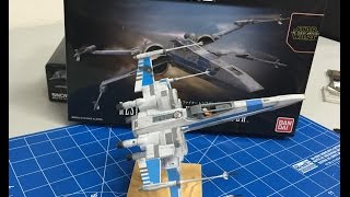 Building The BANDAI 172 Star Wars  The Force Awakens resistance Xwing fighter [upl. by Sualk]