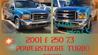 2quot LEVELING KIT 2001 F 250 2WD 73 POWERSTROKE DIESEL TIRES RIMS AND MOOORRREE [upl. by Ynove]