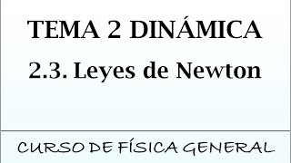 Curso de Física Tema 2 Dinámica 23 Leyes de Newton [upl. by Mandler299]