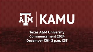 Texas AampM University Commencement  December 13th 2024  2 pm [upl. by Ahsiem799]