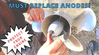 How to REPLACE zinc ANODES  Mercruiser BRAVO 3 Outdrive [upl. by Lerrej]