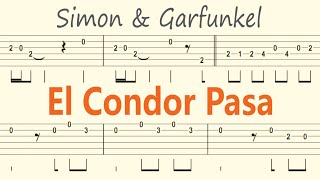 El Condor Pasa  Simon amp Garfunkel Guitar Solo TabBackingTrack [upl. by Adamis]