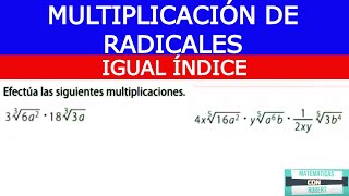 CÓMO MULTIPLICAR RADICALES CON EL MISMO ÍNDICE  GUÍA PASO A PASO ✏️ [upl. by Aenitsirhc692]