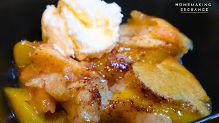 Peach Cobbler I Peach Cobbler Recipe I How To Make Peach Cobbler Using Canned Peaches [upl. by Chavey]