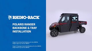 RhinoRack  Polaris Ranger Roof Top Backbone and Platform Install [upl. by Erny]