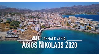 AGIOS NIKOLAOS 🇬🇷 Drone Aerial 4K Άγιος Νικόλαος Crete [upl. by Ahtiuqal351]