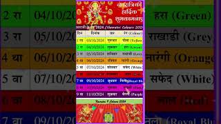 Navratri Colours 2024 New  2024 Navratri Colours navratricolours2024 navratrispecial navratri [upl. by Sine265]