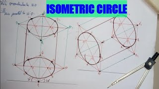 ISOMETRIC PROJECTION ISOMETRIC CIRCLE [upl. by Hsan]