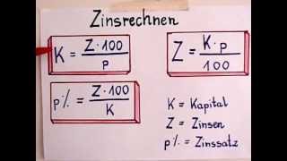 Zinsrechnung  Formeln [upl. by Cecil]