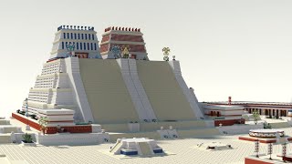 Minecraft Tenochtitlan Huey Teocalli quotTemplo Mayorquot  The Great Aztec Temple [upl. by Nymsaj]