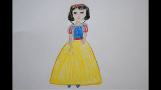 Prinzessin zeichnen  Schneewittchen malen  how to Draw Princess  Snow White  Рисуем Белоснежку [upl. by Laundes395]