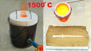 DIY Metal Melting Furnace at Home l Homemade Metal Foundry l [upl. by Christalle]