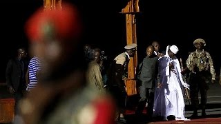 Gambias former leader Yahya Jammeh flies into exile [upl. by Porche]