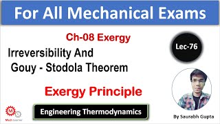 Irreversibility  GouyStodla Theorem  Exergy Principle  Engineering Thermodynamics76 [upl. by Jeunesse]