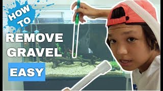 HOW TO Remove Fish Tank Gravel  Remove Aquarium Substrate [upl. by Lynelle]