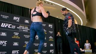 UFC 215 Amanda Nunes Valentina Shevchenko Workout Highlights  MMA Fighting [upl. by Ahsiken394]