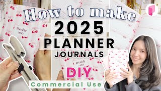 DIY How to make a 2025 Planner Journal Booklet  Tutorial [upl. by Sirromaj]