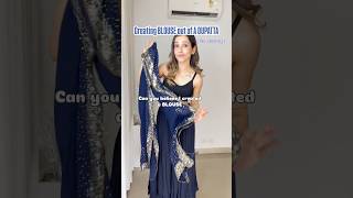 DIY blouse of dupatta 🤍 Save this for wedding season ✨ diy diyhacks fashionhacks weddingoutfit [upl. by Kerwon]