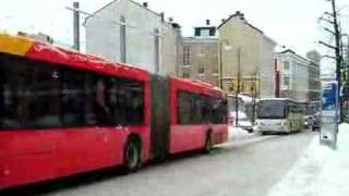 Bus gets stuck in snow and traction control OSLO [upl. by Hilda144]