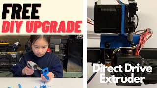 3D printer FREE DIY direct drive extruder upgrade improves print quality for Ender 3 Pro CR10 [upl. by Racklin]