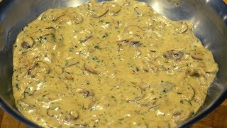 Creamy Garlic Mushroom Sauce  How To Make Recipe [upl. by Ahseiym]