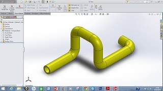 SolidWorks tutorial 3D Pipe [upl. by Jadd]