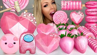 ASMR SMASH HEART RASPBERRY COOKIES AMONG US CAKESICLES CANDY MUKBANG 먹방 [upl. by Salokcin409]