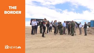 Senators Sinema Kelly visit Yuma border [upl. by Adlemy]