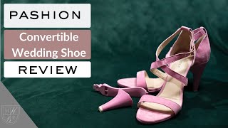 Comfortable Wedding Shoes for Brides  Pashion Convertible Heels Review [upl. by Adnilrem]