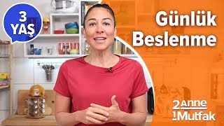 3 Yaş Çocuklarda Günlük Beslenme ve Menü Önerisi  İki Anne Bir Mutfak [upl. by Rednave617]