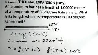 Linear Thermal Expansion Calculation [upl. by Bella]