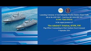 Launching Ceremony of Anti  Submarine Warfare Shallow Water Crafts [upl. by Bonnibelle]