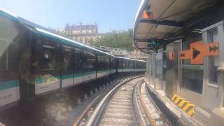 Front View Métro de Paris Ligne 1 Château de Vincennes  La Défense MP 05 [upl. by Adamski]